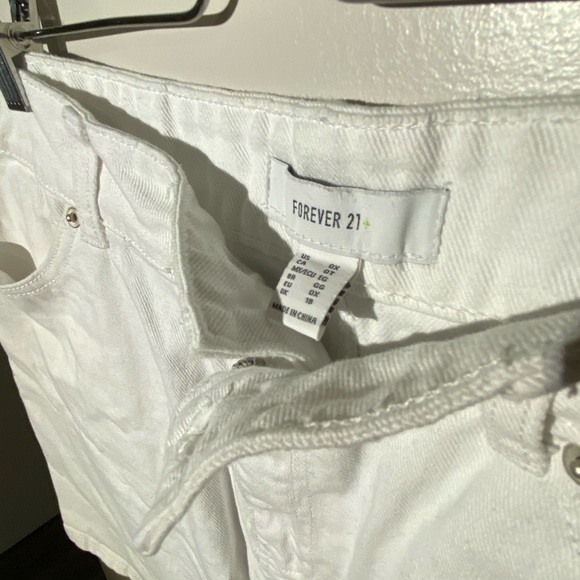 White Denim Mini Skirt from Forver 21 OX - Picture 3 of 3